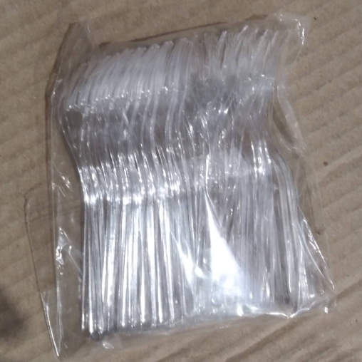 Мини-вилка фуршетная PS 100 мм Прозрачная