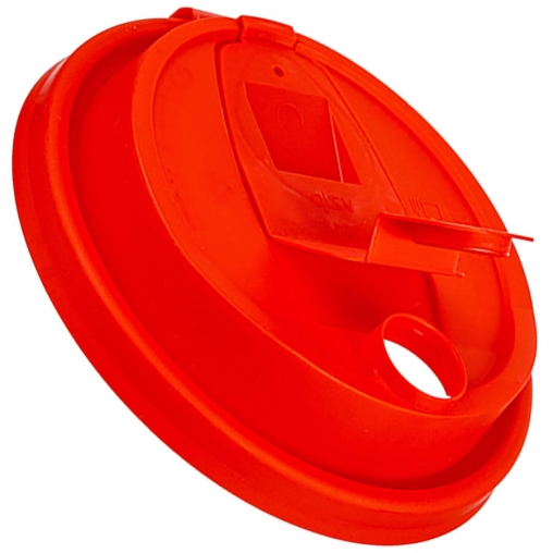 Крышка ВЗЛП тип E с заглушкой питейника d=90 Красная матовая