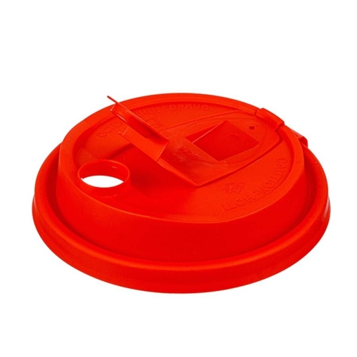 Крышка ВЗЛП тип E с заглушкой питейника d=90 Красная матовая