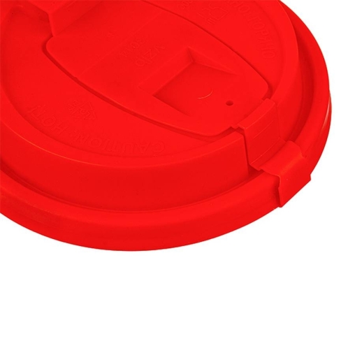 Крышка ВЗЛП тип E с заглушкой питейника d=90 Красная матовая