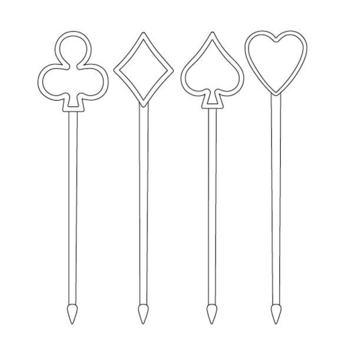 Пики пластиковые Игральные карты 10 см