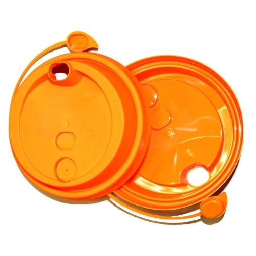Крышка с колпачком на поводке FLIP-TOP Оранжевая матовая d=90