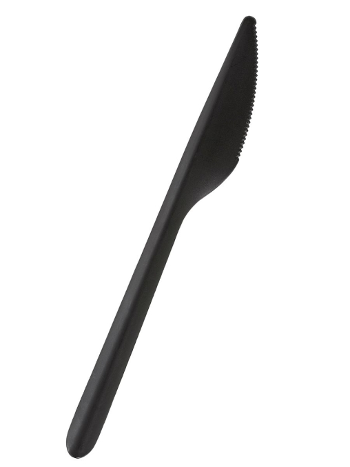 Нож столовый PP Чёрный матовый 178,5 мм