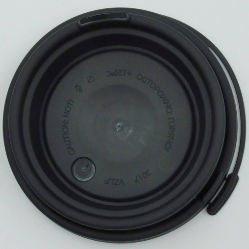 Крышка ВЗЛП тип И с узким питейником и заглушкой Черная d=80