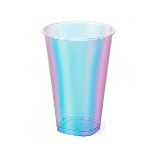 Стакан PP с квадратным дном ПЕРЛАМУТРОВЫЙ глянцевый d=90 500 мл