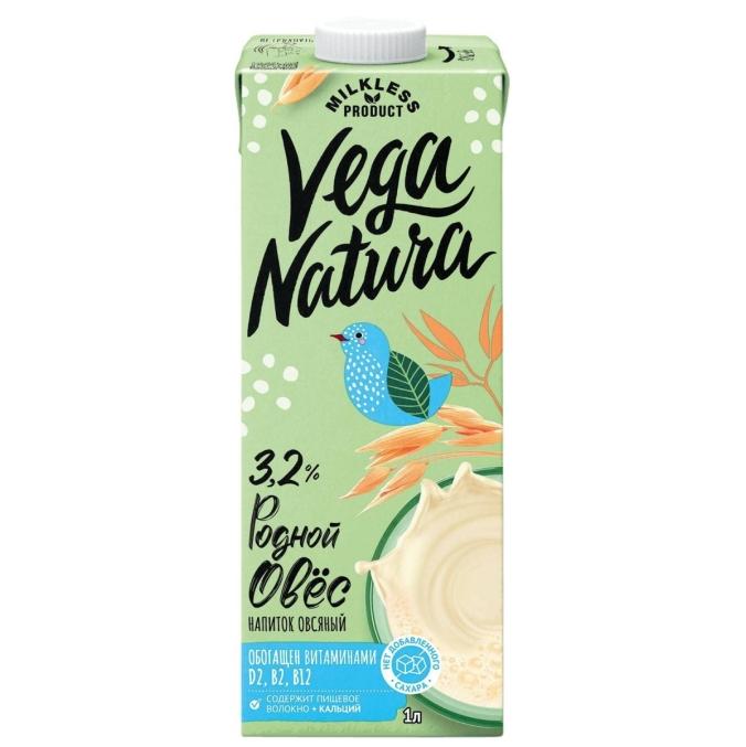 Напиток Vega Natura Родной Овёс на овсяной муке 3,2% 1000 мл