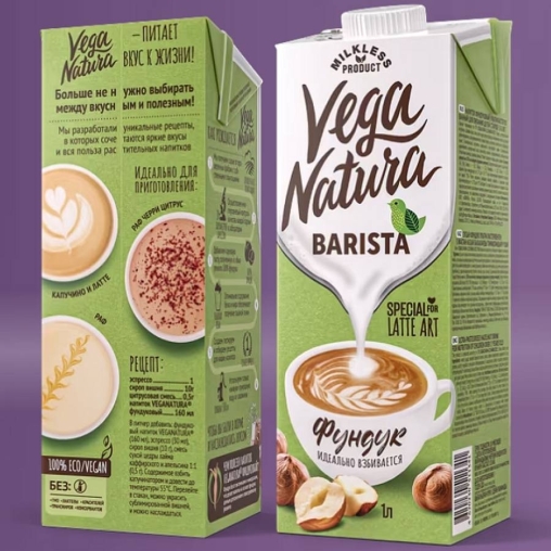 Напиток Vega Natura BARISTA Фундук 2,1% тетрапак с крышкой 1000 мл