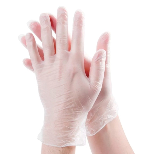 Перчатки For professional неопудренные винил ПРОЗРАЧНЫЕ р. L 100 шт.
