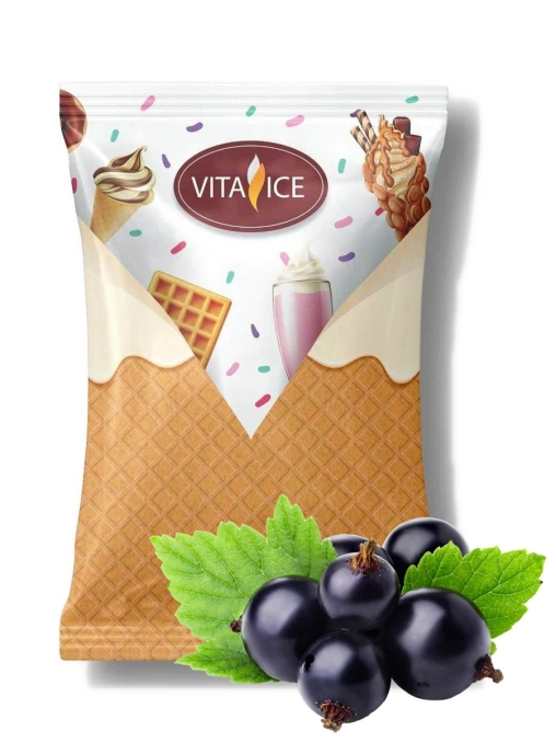 Сухая смесь VITA ICE Премиум ЧЁРНАЯ СМОРОДИНА для молочных коктейлей и мягкого мороженого 1000 г