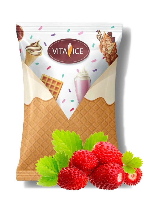 Сухая смесь VITA ICE Премиум ЗЕМЛЯНИКА для молочных коктейлей и мягкого мороженого 1000 г