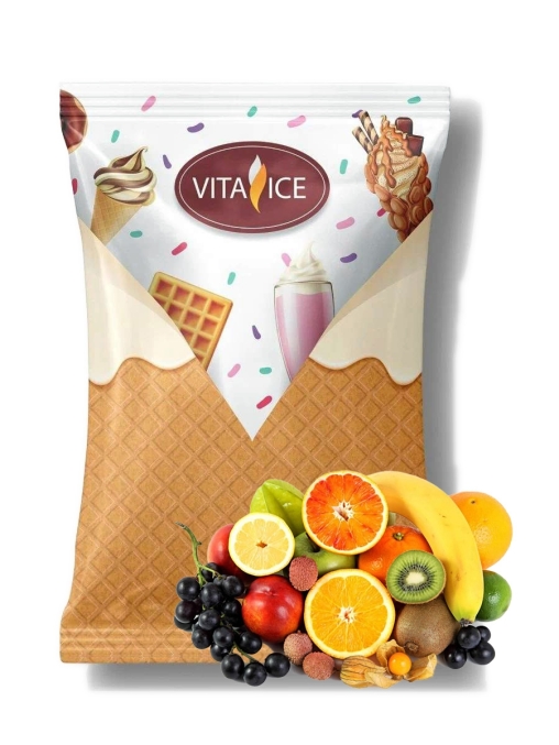 Сухая смесь VITA ICE Премиум ТУТТИ-ФРУТТИ для молочных коктейлей и мягкого мороженого 1000 г