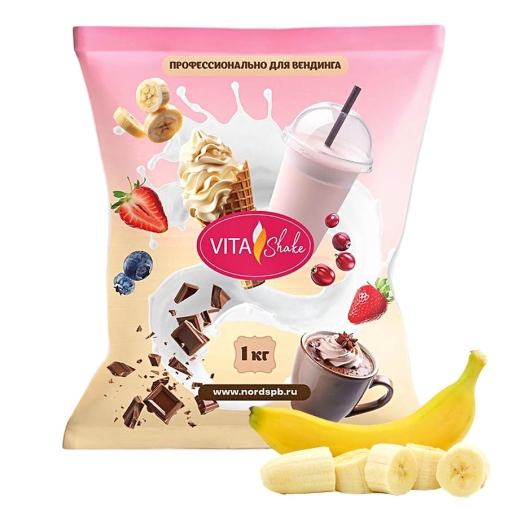 Сухая смесь VITA Shake Премиум БАНАН для молочных коктейлей 1000 г