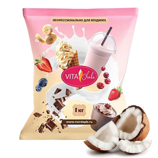 Сухая смесь VITA Shake Премиум КОКОС для молочных коктейлей 1000 г