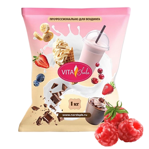 Сухая смесь VITA Shake Премиум МАЛИНА для молочных коктейлей 1000 г