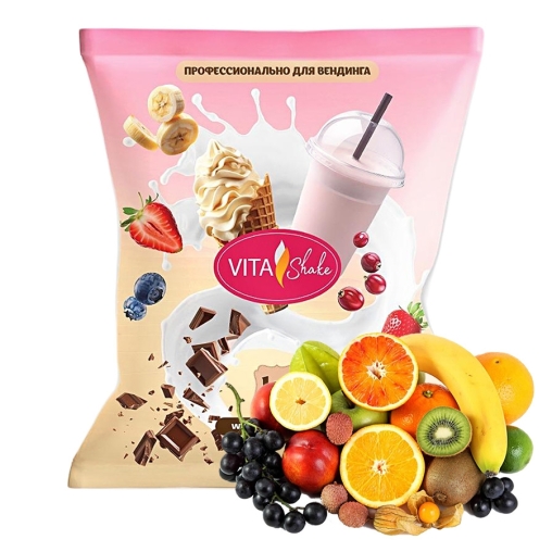 Сухая смесь VITA Shake Премиум ТУТТИ-ФРУТТИ для молочных коктейлей 1000 г
