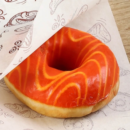 Жиростойкий бумажный уголок с принтом Выпечка 175×140 мм Белый