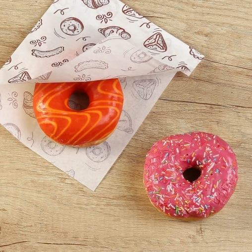 Жиростойкий бумажный уголок с принтом Выпечка 175×140 мм Белый