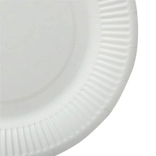 Тарелка EcoCups бумажная Белая d=170 мм