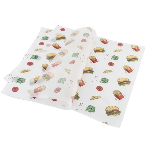 Оберточная бумага ГАМБУРГЕР белая парафинированная в листах 305×305 мм по 500 в пачке