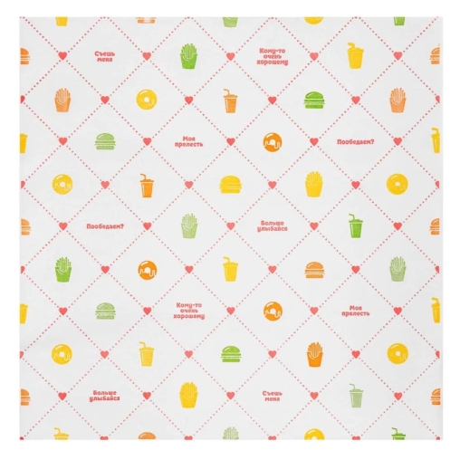 Оберточная бумага СЧАСТЬЕ ЕСТЬ! белая влагопрочная в листах 300×300 мм