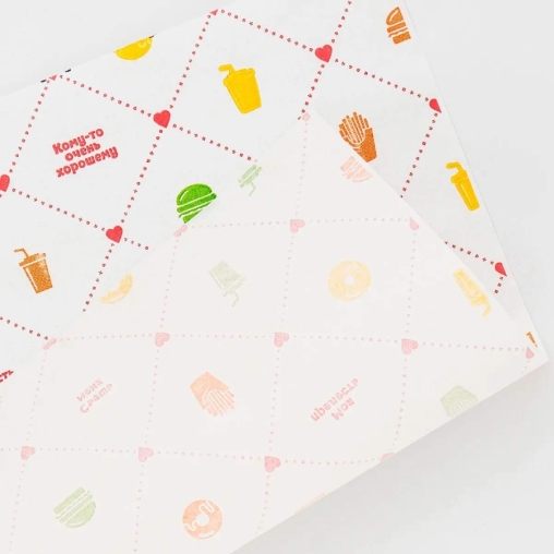 Оберточная бумага СЧАСТЬЕ ЕСТЬ! белая влагопрочная в листах 300×300 мм