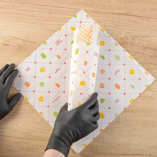 Оберточная бумага СЧАСТЬЕ ЕСТЬ! белая влагопрочная в листах 300×300 мм