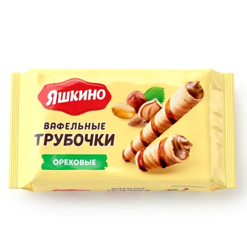 Вафельные трубочки Яшкино с ореховой начинкой 190 г