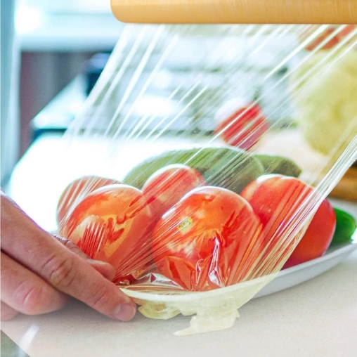 Пищевая полиэтиленовая пленка Десногор 300 мм × 250 м ЖЕЛТАЯ толщиной 6 мкм