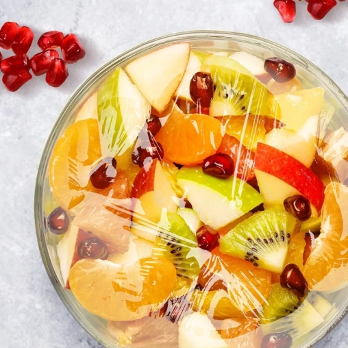 Пищевая полиэтиленовая пленка Десногор 450 мм × 200 м ЖЕЛТАЯ толщиной 6 мкм