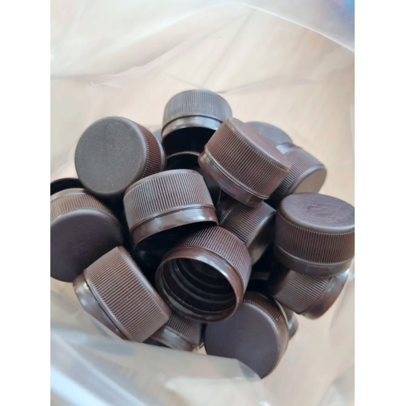 Крышка к ПЭТ-бутылке с узким горлом d=28 Коричневая