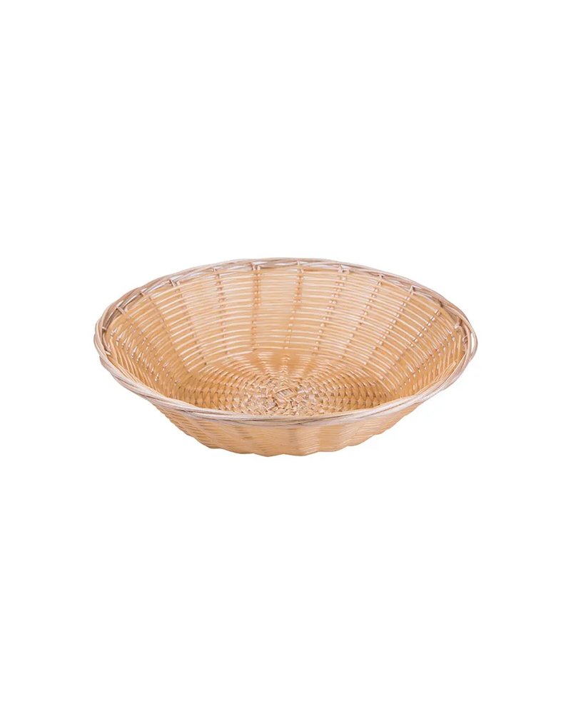 Корзина для хлеба плетеная полиротанг D=25,H=7см св.корич.