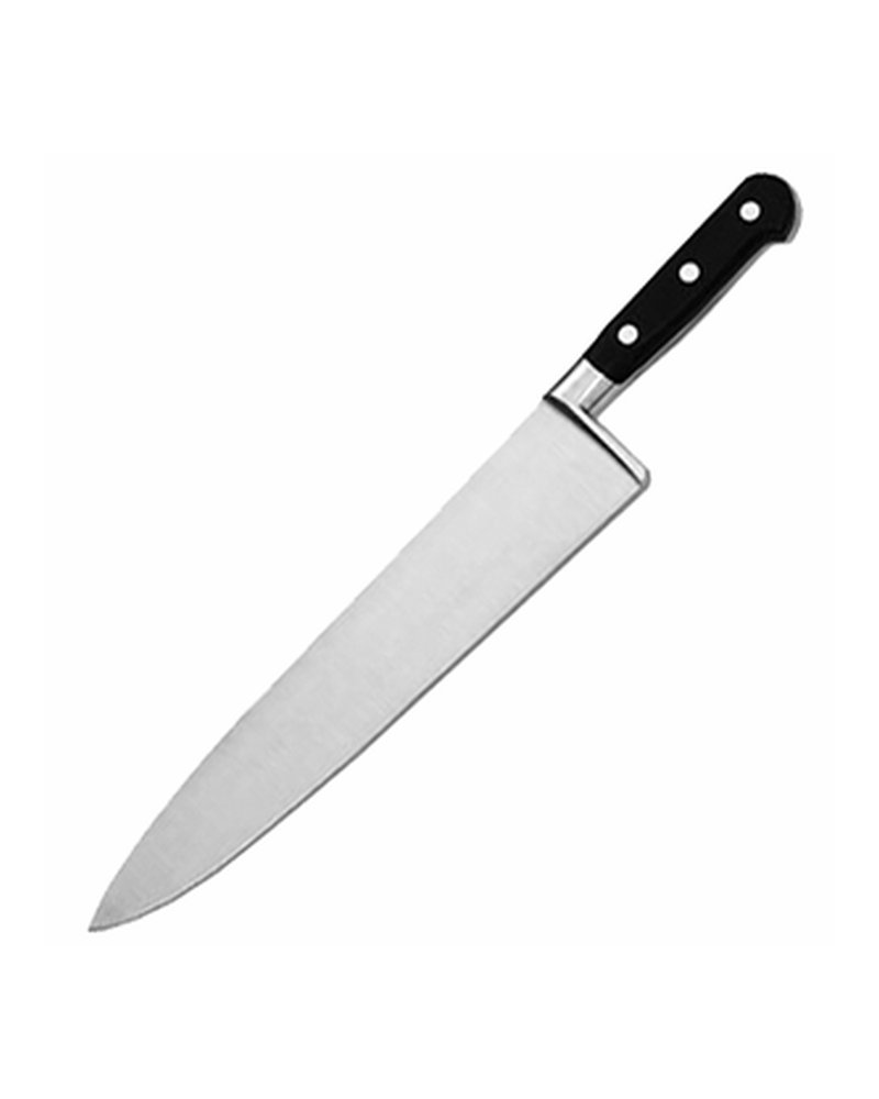 Нож поварской «Шеф» сталь ,L=31/20см черный,металлич.