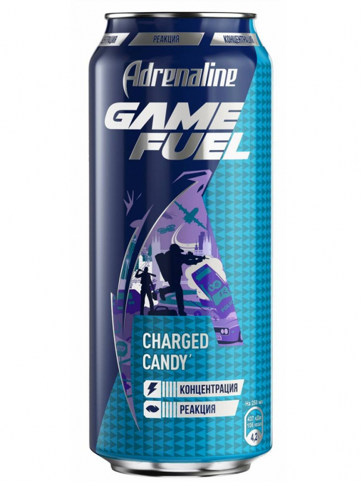 Энергетический напиток Adrenaline Game Fuel Charged Candy 449 мл ж/б