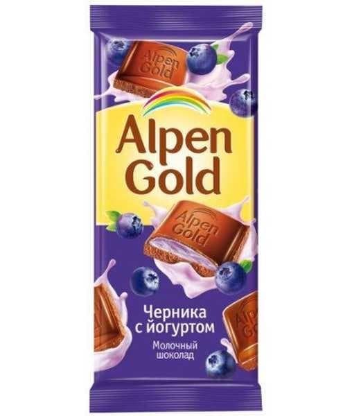 Шоколад Альпен Голд Черника с Йогуртом Alpen Gold 90 г