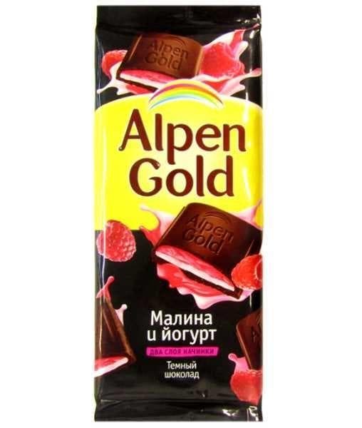 Шоколад Альпен Голд Темный Малина и Йогурт Alpen Gold 90 г