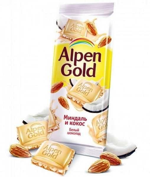 Шоколад Альпен Голд Миндаль и Кокос Alpen Gold 90гр
