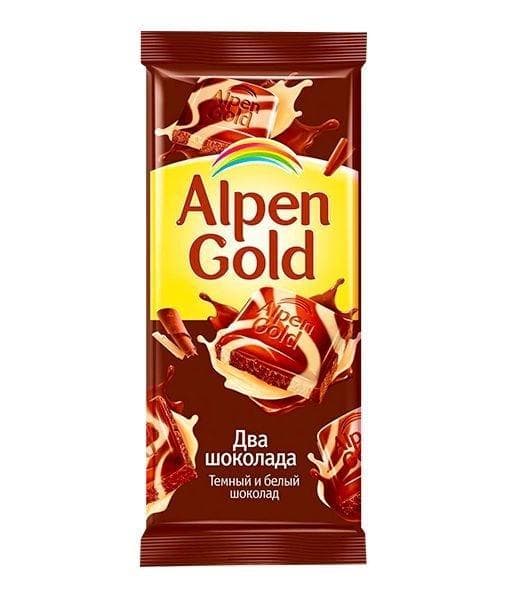 Шоколад Альпен Голд Два Шоколада Alpen Gold 90 г