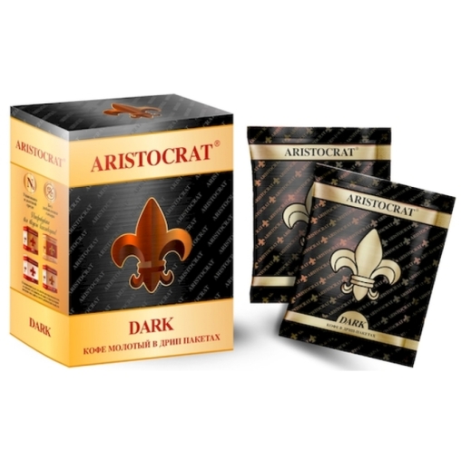 Кофе молотый Аристократ Dark в дрип пакетах 12.5 г × 5 шт. Кофе молотый Аристократ Dark в дрип пакетах 12.5 г × 5 шт.