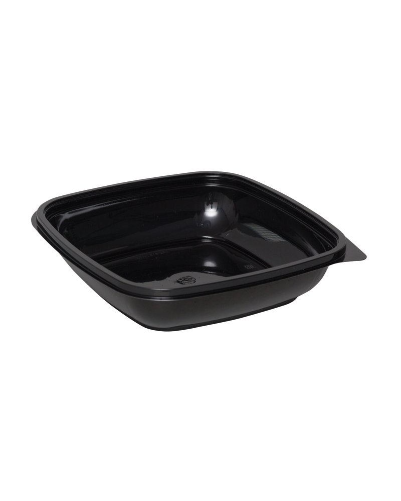 Контейнер без крыш. "Кубик" квадрат. ПЭТ СпК-1919, 750мл 190х190х41мм цвет Черный СТП (х70/140)