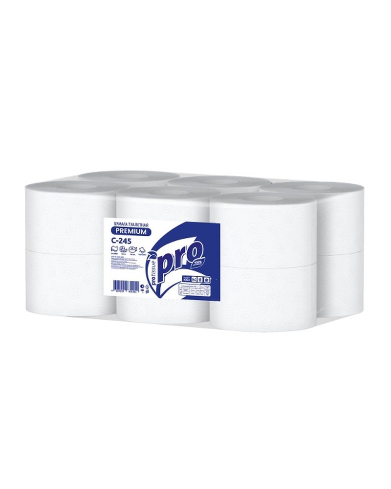 Туалетная бумага 2х слойная PRO Tissue, 120м T2 С-245 (х1/12) [упаковка]
