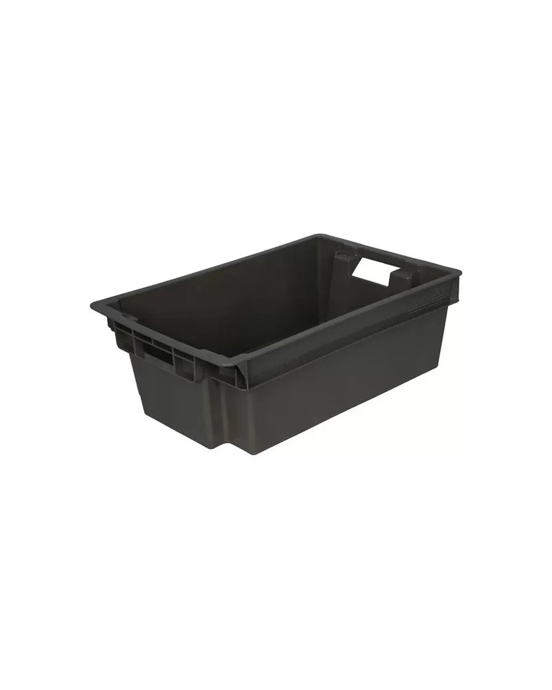 Ящик для продуктов с ручками (от 0 до +50°C) полиэтилен 37л ,H=20,L=60,B=40см черный