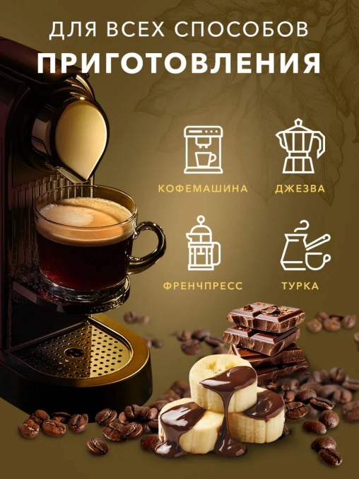 Кофе в зернах Barista Aroma Desert blend со вкусом банана и шоколада 1000 г