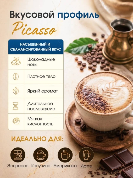 Кофе в зернах Barista ART Picasso Пикассо 1000 г