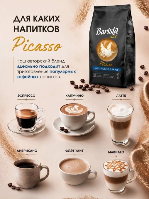 Кофе в зернах Barista ART Picasso Пикассо 1000 г