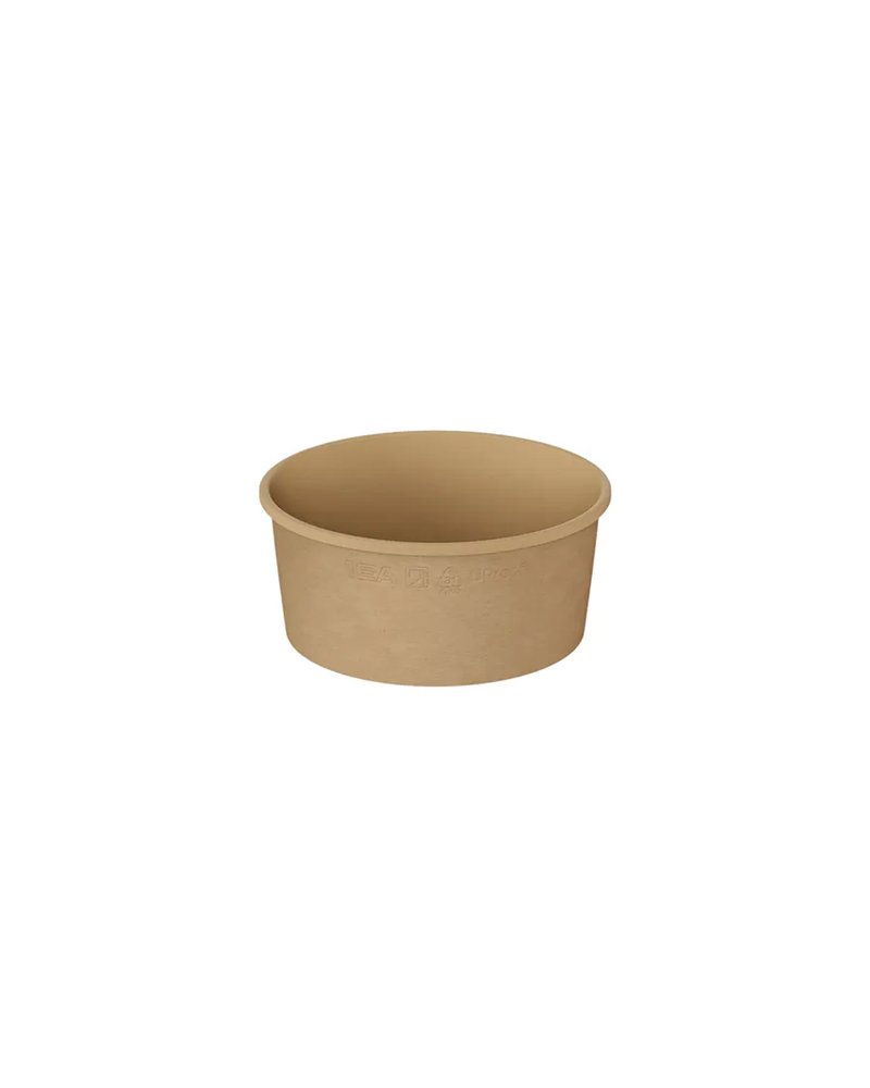 Контейнер бумажный OneBowl для супа картон 0,76л D=145/125,H=65мм св.корич.