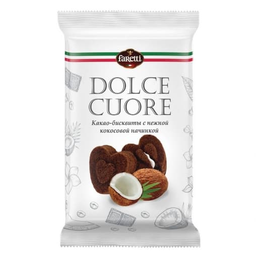 Бисквит Faretti Dolce Cuore Кокос 60 г