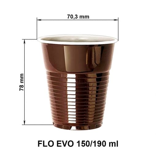 Стаканы FLO EVO d=70.3 мм 190 мл коричневый
