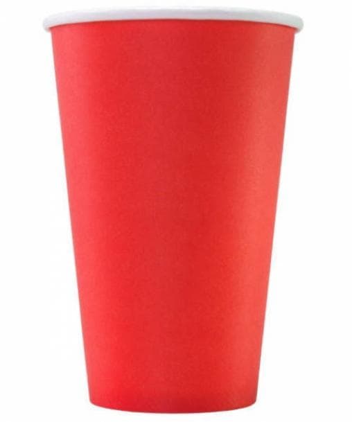 Бумажный стакан Красный d=80 300мл