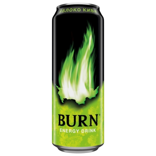 Энергетический напиток Burn ЯБЛОКО КИВИ 449 мл ж/б