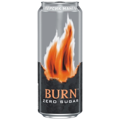 Энергетический напиток Burn Peach Zero Sugar 449 мл ж/б